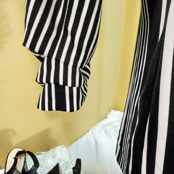 NYCC Black & White Striped Blazer sz M - Picture 3 of 12